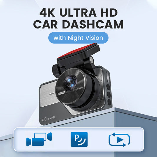 📹Caméra Embarquée 4K Double Objectif - Vision Nocturne, Surveillance Stationnement 24/7 - Connexion WiFi, Enregistrement Haute Définition