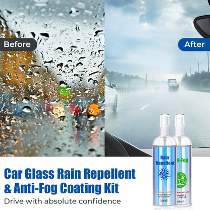 📢📢49% DE RÉDUCTION ! ✨Kit de revêtement anti-pluie et anti-buée pour vitres de voiture