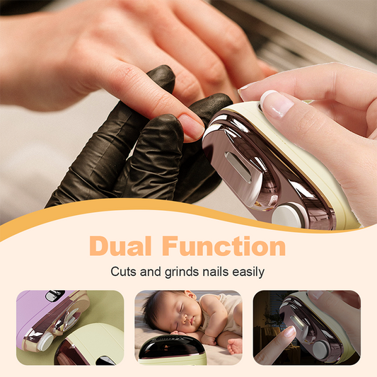 💅 50% DE RÉDUCTION! ✨ Coupe-ongles et polisseur électrique intelligent 2-en-1 – Coupe précise, polissage doux & LED intégrée – Soin des ongles professionnel à la maison 🏠