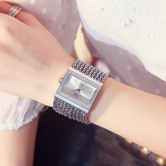 📢📢49 % de réduction ！✨Montre carrée pour femme avec quartz et strass