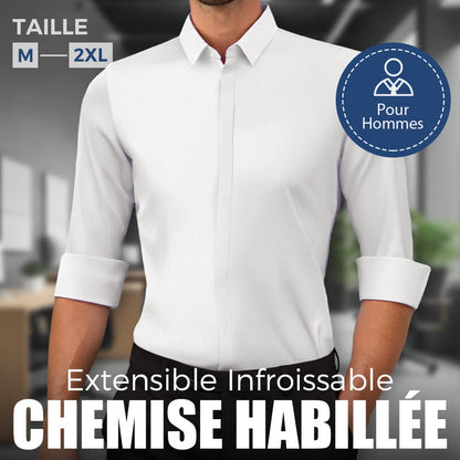 📢📢50 % de réduction !!!✨Chemise Habillée Extensible Infroissable pour Hommes