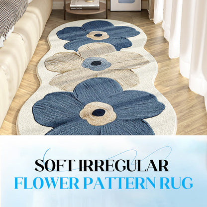 📢📢49 % DE RÉDUCTION !!🎅Tapis à motif floral irrégulier doux