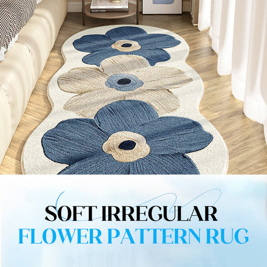 📢📢49 % DE RÉDUCTION !!🎅Tapis à motif floral irrégulier doux