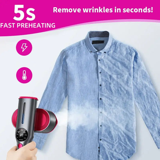 🔥 PROMO LIMITÉE -50% ! ⚡ Défroisseur à Main Vapeur – Chauffe en 5s, Tête Rotative 90°, 7 Niveaux, Anti-acariens 99,99% · Idéal Voyage & Maison ✨