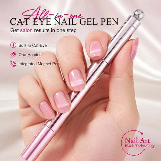 📢📢49 % de réduction !! ⏰ Stylo Gel « Œil de Chat » Tout-en-Un - Effet Professionnel à la Maison 💅