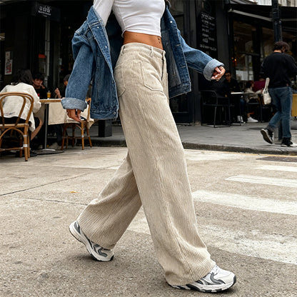 ✨Pantalon décontracté à taille haute et coupe ample pour femme