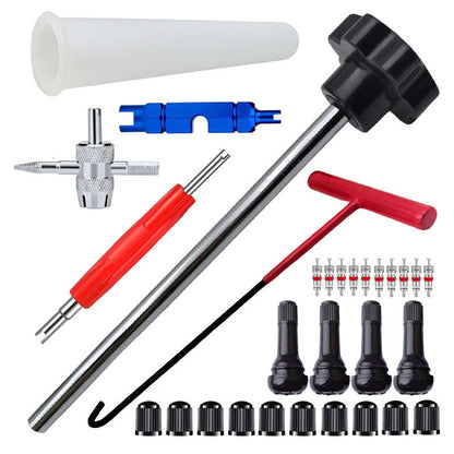 🔧 50% DE RÉDUCTION! 🚗 Kit d'outils pour valve de pneu – Changement rapide & pratique ✨