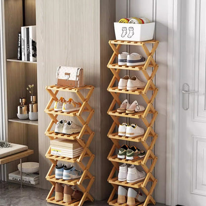 🔈🔈50 % DE RÉDUCTION !!👟Étagère à chaussures pliable et résistante en bambou