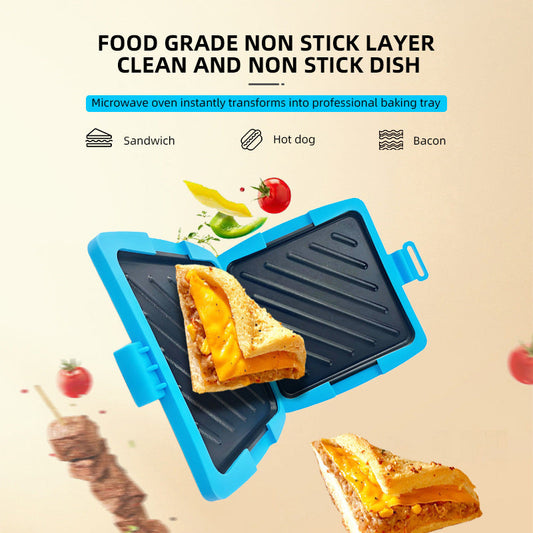 🎁50% DE RÉDUCTION💥Four à Micro-ondes, Grille-Pain & Appareil à Sandwich 3-en-1 – Cuisson Rapide, Nettoyage Facile & Design Compact🔥🥪