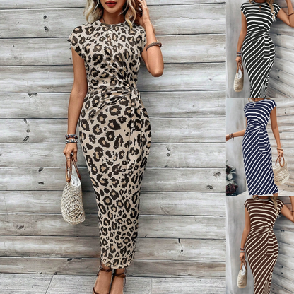 🔥DERNIER JOUR DE SOLDES 49 % DE RÉDUCTION !!💕Robe élégante à taille nouée pour femme