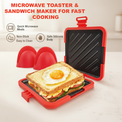 🍞49% DE RÉDUCTION✨Tout-en-Un Magique – Micro-ondes, Grille-Pain & Sandwich Maker Compact | Gain de Place, Gain de Temps 🔥