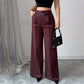 💞Women's High-Waist Wide-Leg Pants with Belt