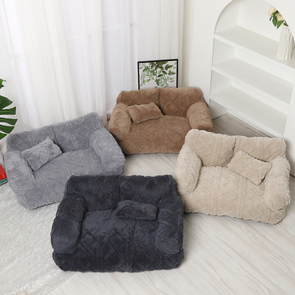 ⏰Panier canapé apaisant en peluche pour animaux avec housse amovible🛋️🔥Livraison gratuite