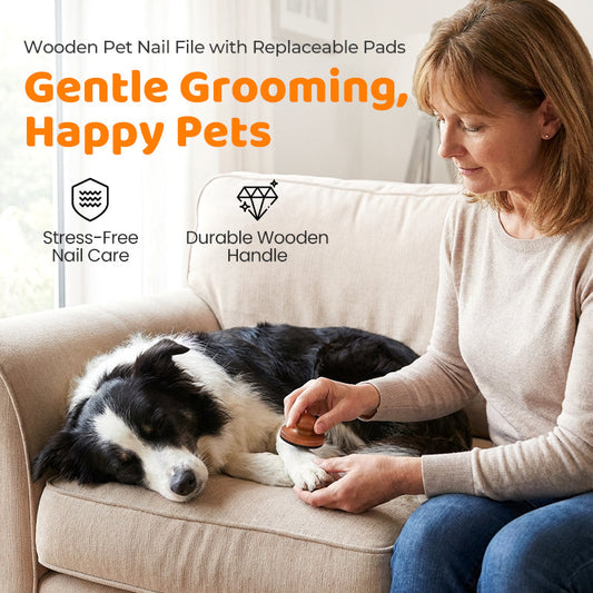 🐕Lime à ongles en bois pour animaux avec recharges remplaçables