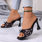 ❤️Sandales à talons hauts à bout carré et bout ouvert pour femmes