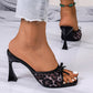 ❤️Sandales à talons hauts à bout carré et bout ouvert pour femmes