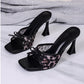 ❤️Sandales à talons hauts à bout carré et bout ouvert pour femmes