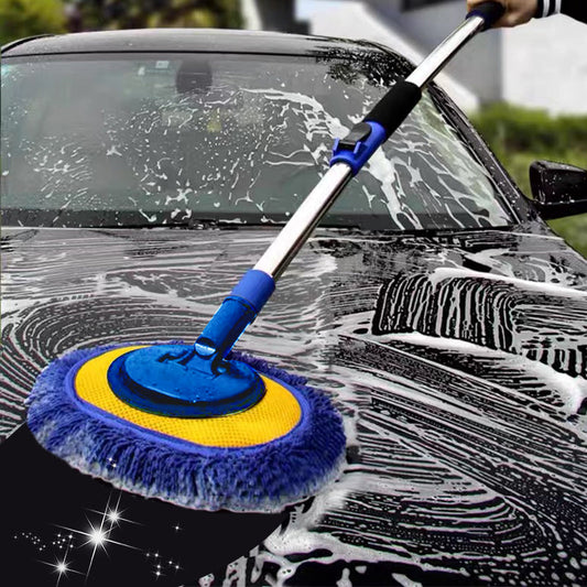 🚘Balai télescopique à long manche en aluminium durable pour le lavage de voiture