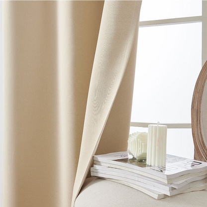 🏡 PROMO FLASH : 50% DE RÉDUCTION ! 🌿 Rideaux Décoratifs Élégants – Toile Occultante & Isolation Thermique – Œillets Métalliques – Teinte Beige Intemporelle – Ambiance Douce & Intimité Préservée ☁️