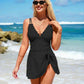 👙 OFFRE SPÉCIALE : 50% DE RÉDUCTION ! 🌊 Maillot de Bain Jupe avec Nœud en V Profond – Soutien Ajustable, Tissu Séchant Rapide & Anti-Glissement 🏖️