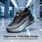👟🔥 PROMO -50% ! Chaussures Homme à Semelle Épaisse – Design Tendance, Antidérapantes & Durable (Beige-Bleu/Blanc/Noir-Gris)