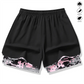 50 % DE RÉDUCTION SUR LES SHORT DE SPORT 2 EN 1 ! 🔥 Tissu respirant, doublure camouflage et poches pour femmes 🏃‍♀️✨