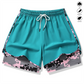 50 % DE RÉDUCTION SUR LES SHORT DE SPORT 2 EN 1 ! 🔥 Tissu respirant, doublure camouflage et poches pour femmes 🏃‍♀️✨