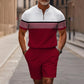 🔥50% DE RÉDUCTION !🔥 Ensemble chemise et short à col zippé pour homme