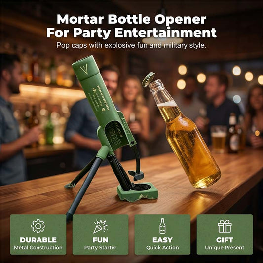🍻 PROMO LIMITÉE 50% DE RÉDUCTION ! 🎯 Décapsuleur Mortier – Design Unique, Ouverture Facile, Cadeau, 51mm ✨