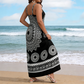 🥰Robe longue bohème à imprimé mandala avec bretelles fines