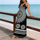 🥰Robe longue bohème à imprimé mandala avec bretelles fines