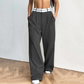 🥰Pantalon de costume pour femme à jambes larges avec ceinture contrastée