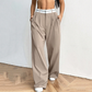 🥰Pantalon de costume pour femme à jambes larges avec ceinture contrastée