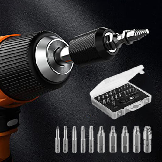 🔧 50% DE RÉDUCTION! 🛠️ Extracteur de vis 22/33 pièces – Pour vis cassées & abîmées ✨