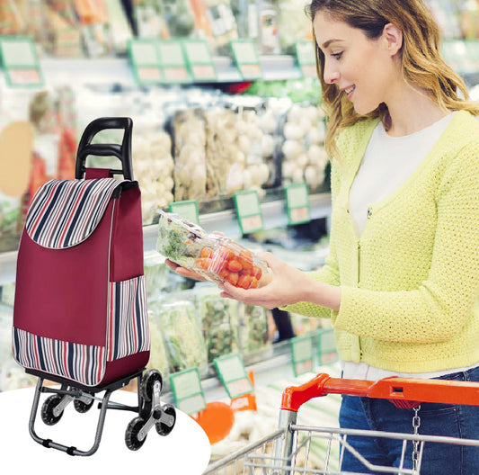 🛒Chariot pliable portable de grande capacité – Monte les escaliers sans effort grâce à ses roues rotatives, compact une fois plié, le compagnon idéal des courses, des déménagements et des livraisons en ville 🏙️💪