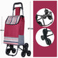 🛒Chariot pliable portable de grande capacité – Monte les escaliers sans effort grâce à ses roues rotatives, compact une fois plié, le compagnon idéal des courses, des déménagements et des livraisons en ville 🏙️💪