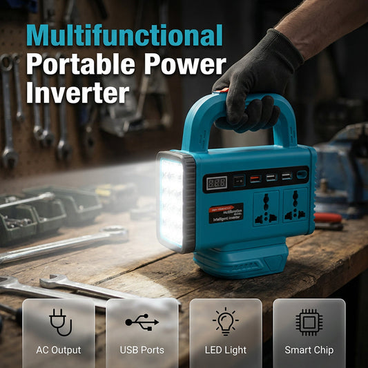 ⚡Onduleur portable avec lampe de travail à LED