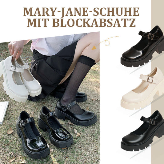 ❤️Moitié prix seulement ! Élégantes ballerines Mary Jane à talons carrés pour femme – parfaites au quotidien et sans lacets.