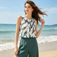 🌞50 % de réduction !💐 Best-sellers printemps/été | Ensemble chemisier français + pantalon ample – Col rond élégant et plis