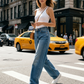 ✨ Offre limitée : -50% sur le Jean Taille Haute à Jambes Larges Femme