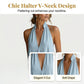 ❤️Robe longue d'été pour femme à col V nuque