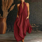 ❤️Robe longue d'été pour femme à col V nuque