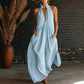 ❤️Robe longue d'été pour femme à col V nuque