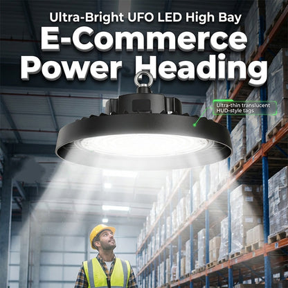 🛸💡 Lampadaire LED UFO Haute Baie – Éclairage Puissant & Durable ✨
