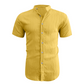 👕 50 % DE RÉDUCTION ! ☀️ Chemise d'été à manches courtes et col montant pour homme – Confortable, respirante et parfaite pour les chaudes journées d'été 🔥