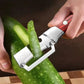 🔪✨🥒 Éplucheur 3-en-1 en Acier Inox – Lame Large, Ouvre-Bouteille & Poignée Ergonomique (Rouge/Noir)