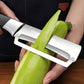 🔪✨🥒 Éplucheur 3-en-1 en Acier Inox – Lame Large, Ouvre-Bouteille & Poignée Ergonomique (Rouge/Noir)