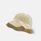 ❤️ Chapeau de paille à large bord tissé à la main pour femme