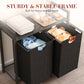 🧺 50% DE RÉDUCTION! 🧼 Panier à Linge Double Compartiment avec Étagère de Rangement – Gain De Place, Structure Robuste & Idéal Pour Trier Le Linge Sale Par Couleur Ou Type 🏠