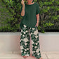 🌸 Ensemble Deux Pièces Femme | Pantalon Fleuri Tendance, Confort & Style, Indispensable Été 👖